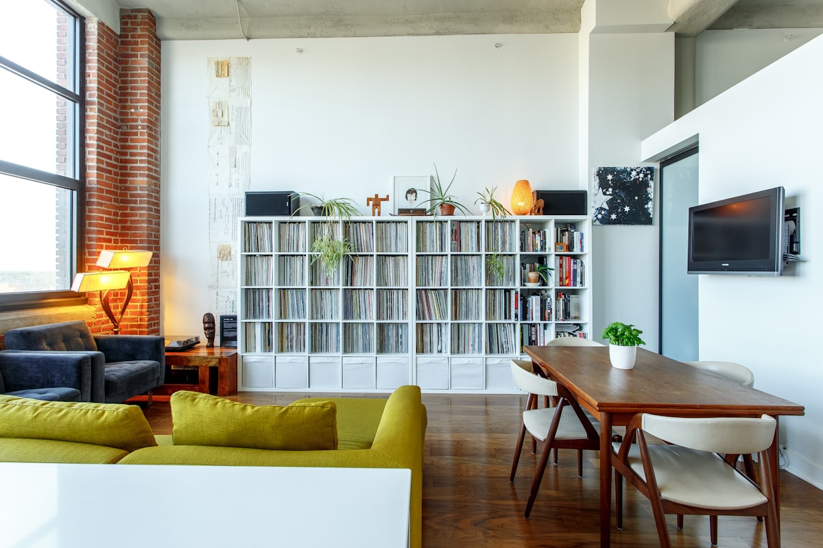 Professional office space with skylights and natural lighting